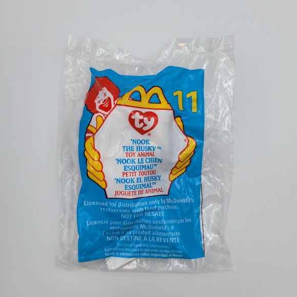 Nook The Husky #11 McDonald’s Toy Retired 1999 New Sealed TY Teenie Beanie Babie - Picture 3 of 7